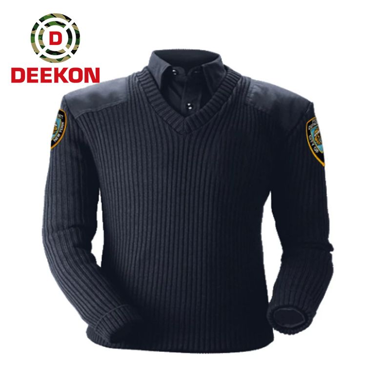 High-Quality Military Wool Pullover