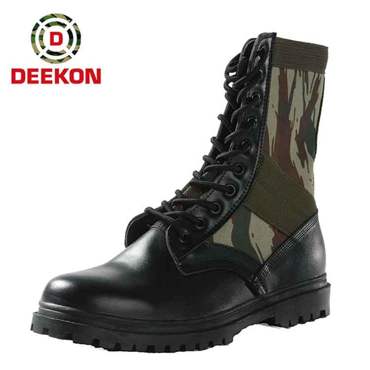 Military Tactical Leather Black Combat Boots