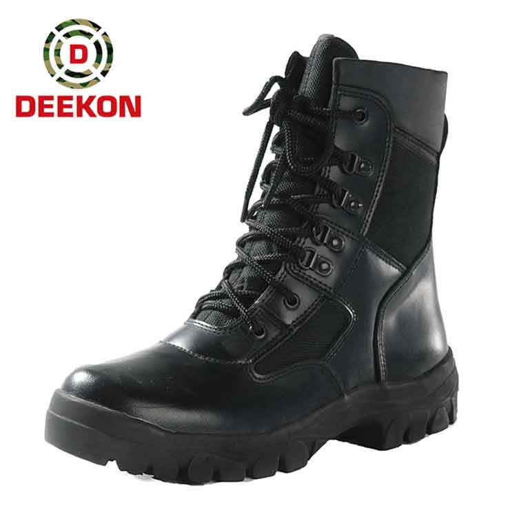 Military Tactical Leather Black Combat Boots