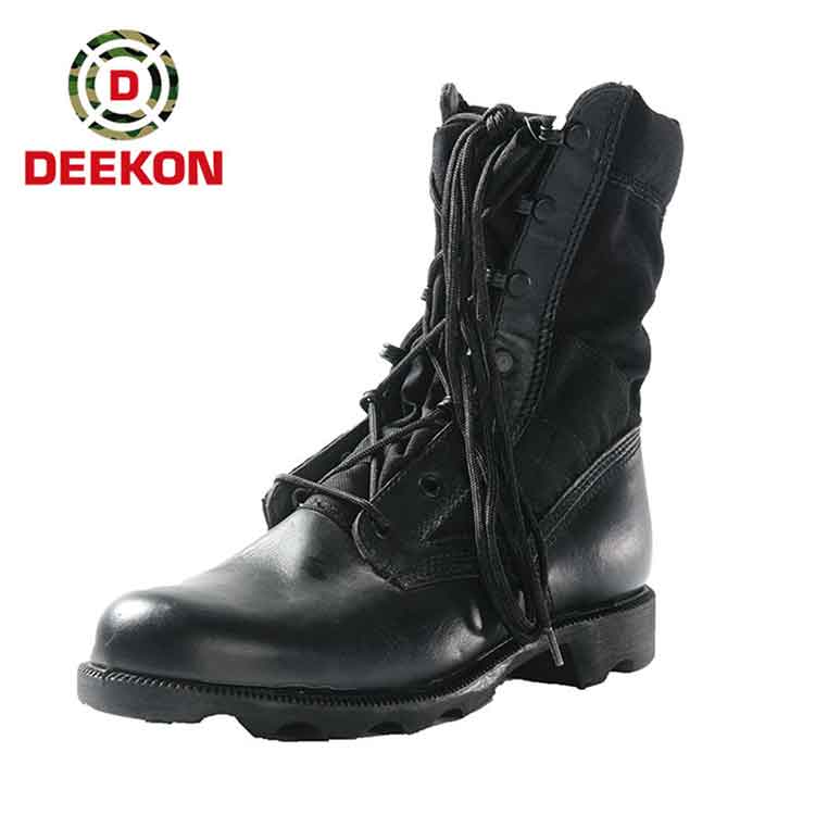 Military Tactical Leather Black Combat Boots