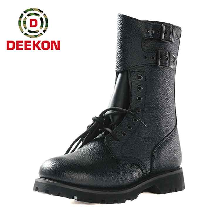 Military Tactical Leather Black Combat Boots