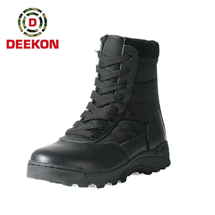 Military Tactical Leather Black Combat Boots