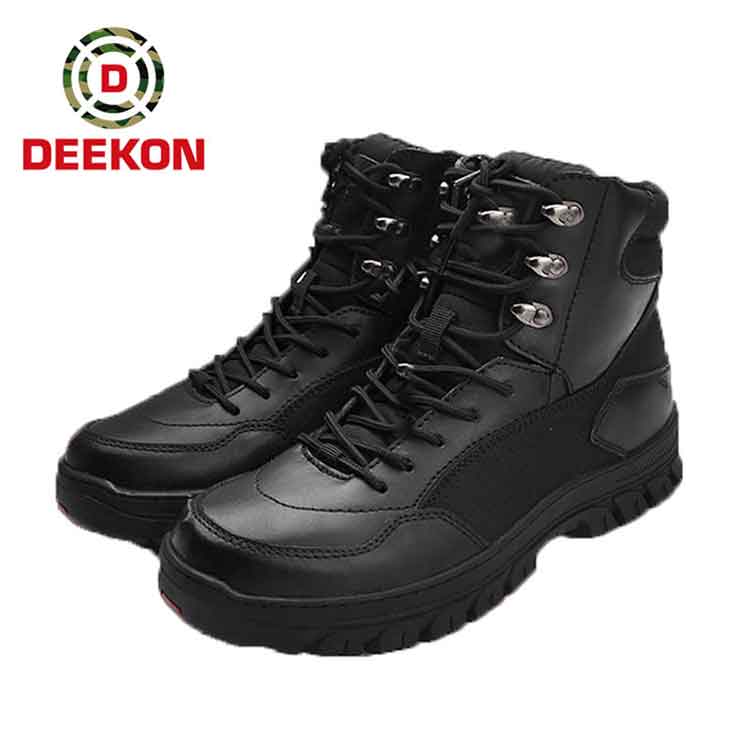 Military Tactical Leather Black Combat Boots