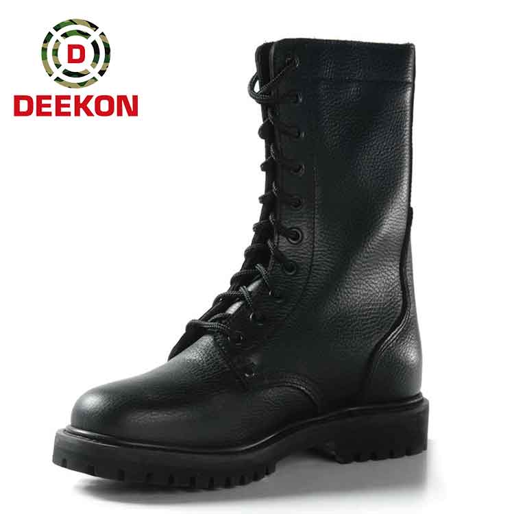 Military Tactical Leather Black Combat Boots