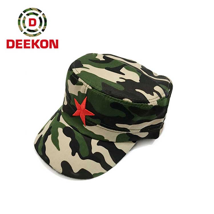 Military Camouflage Fatigue Fabric Cap