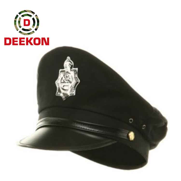 Military Style Woolen Officers Peak Cap