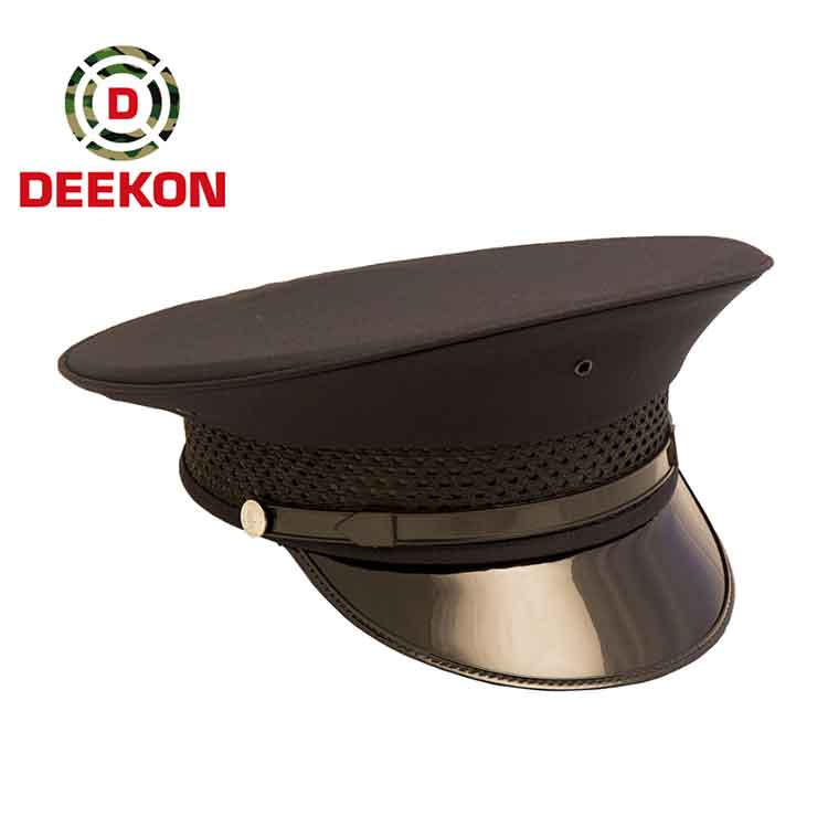 Military Style Woolen Officers Peak Cap